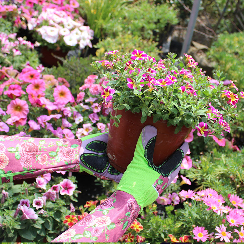 Long Sleeve Gardening Gloves – Thorn & Puncture Resistant Floral Work Gloves for Pruning, Planting & Outdoor Protection