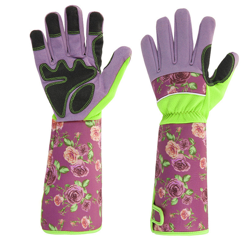 Long Sleeve Gardening Gloves – Thorn & Puncture Resistant Floral Work Gloves for Pruning, Planting & Outdoor Protection